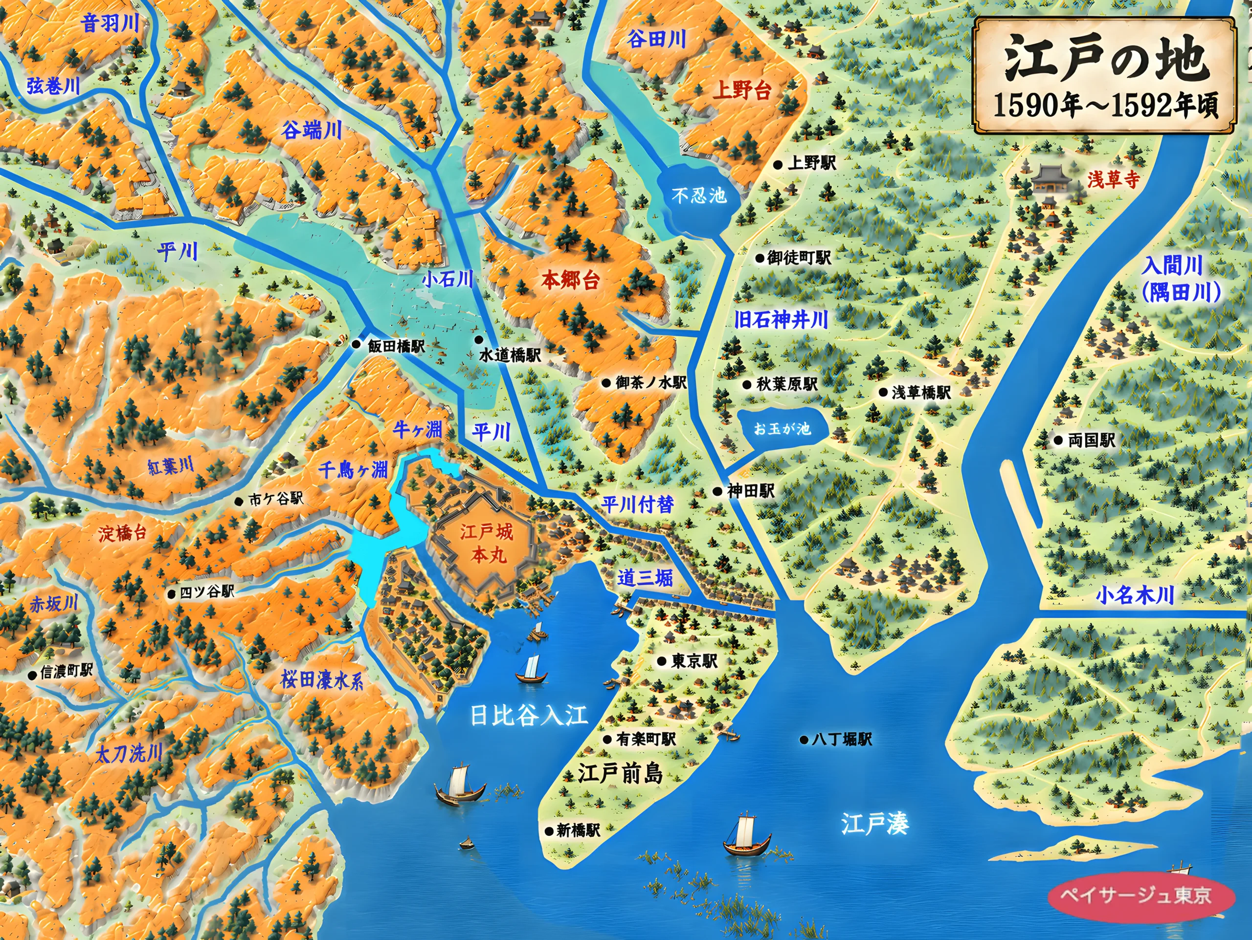 江戸の街作り第2回｜道三堀・小名木川の開削と徳川直営の普請（1590年